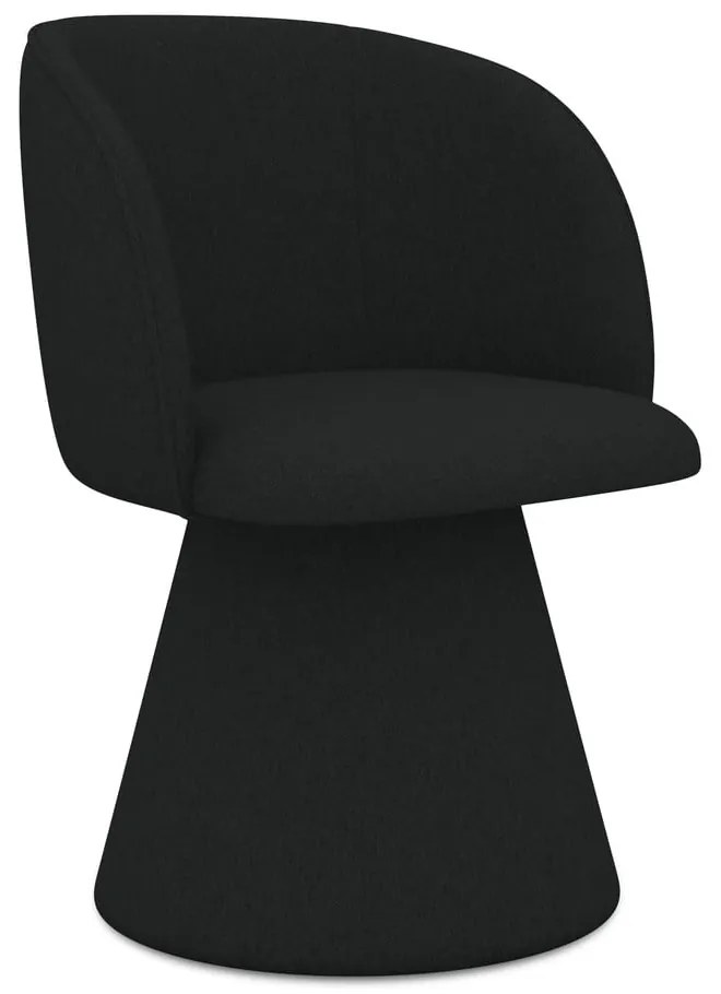 Sedia da pranzo nera in imbottito Maia – Makamii