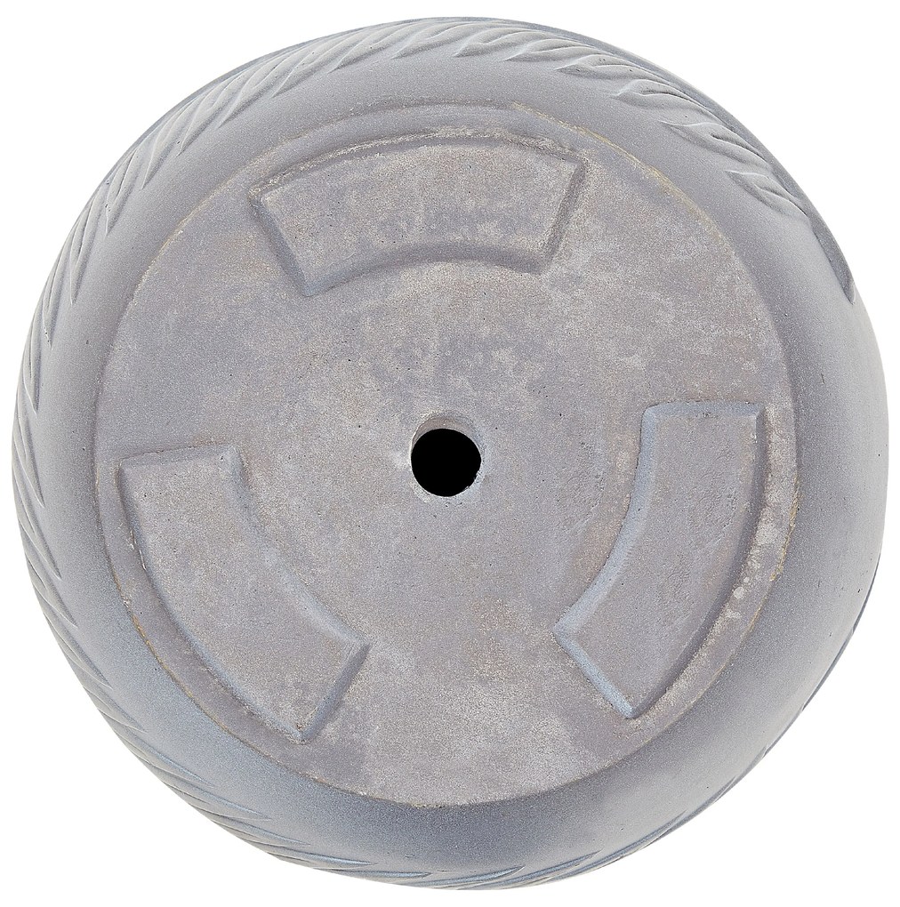 Vaso da fiori argilla grigio 35 x 35 x 33 cm FTERO Beliani