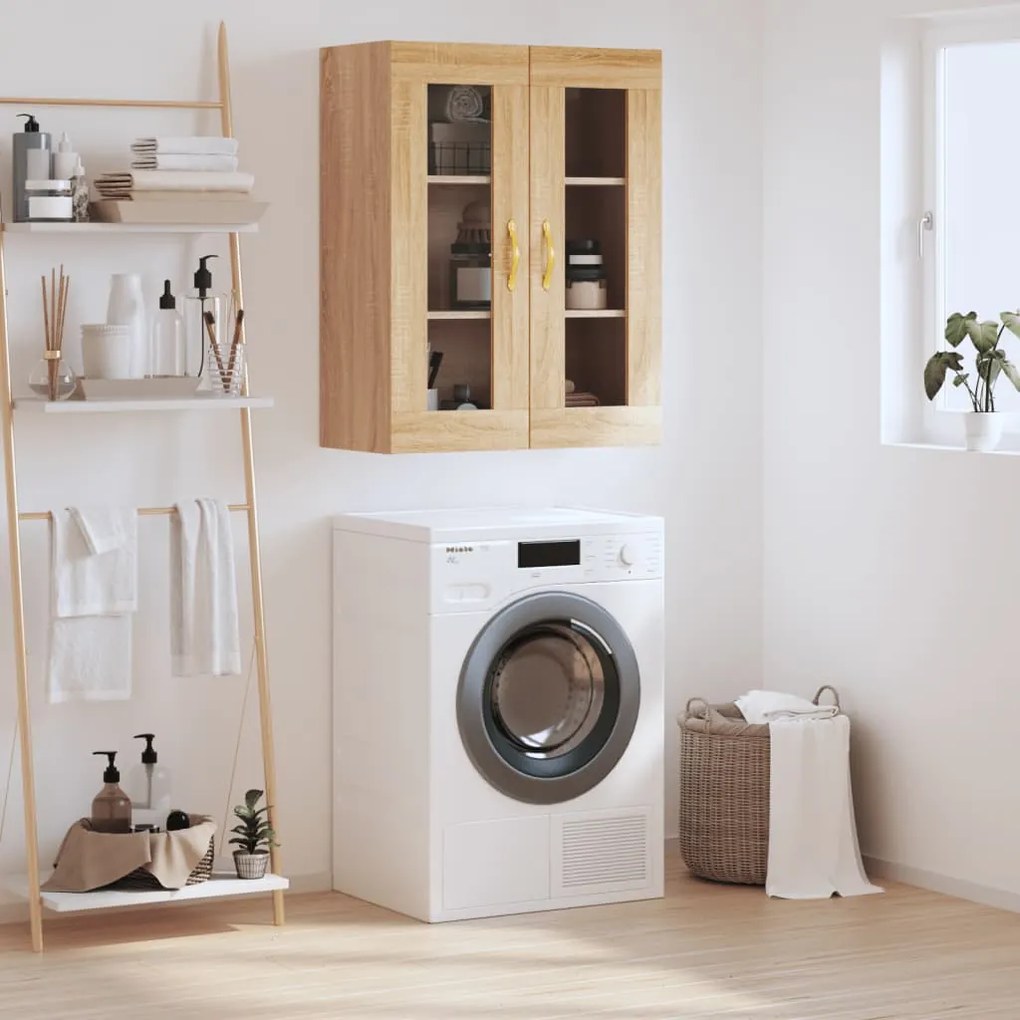 Mobile A Parete Rovere Sonoma 69,5x34x90 Cm /