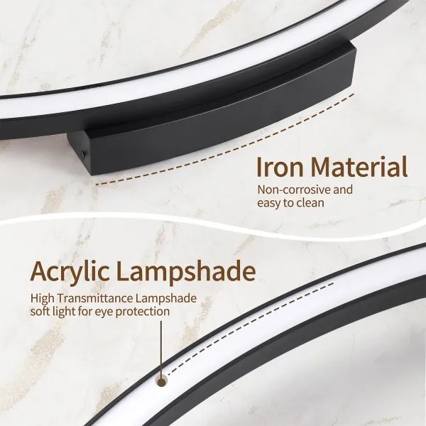 Brilagi - Lampada a LED dimmerabile PORTOFINO LED/60W/230V Ø 80 cm nera + telecomando