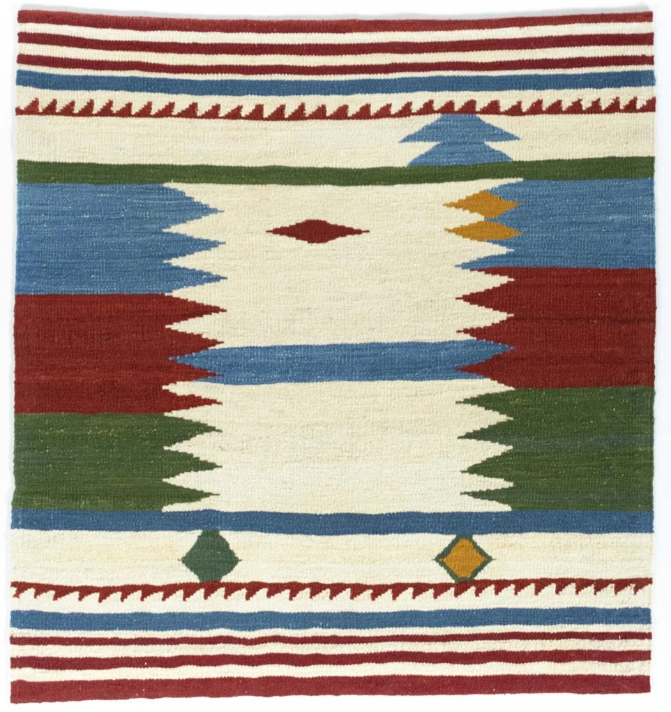 Kilim Tappeto 110 x 120 Beige (Iran) Tessuto A Mano