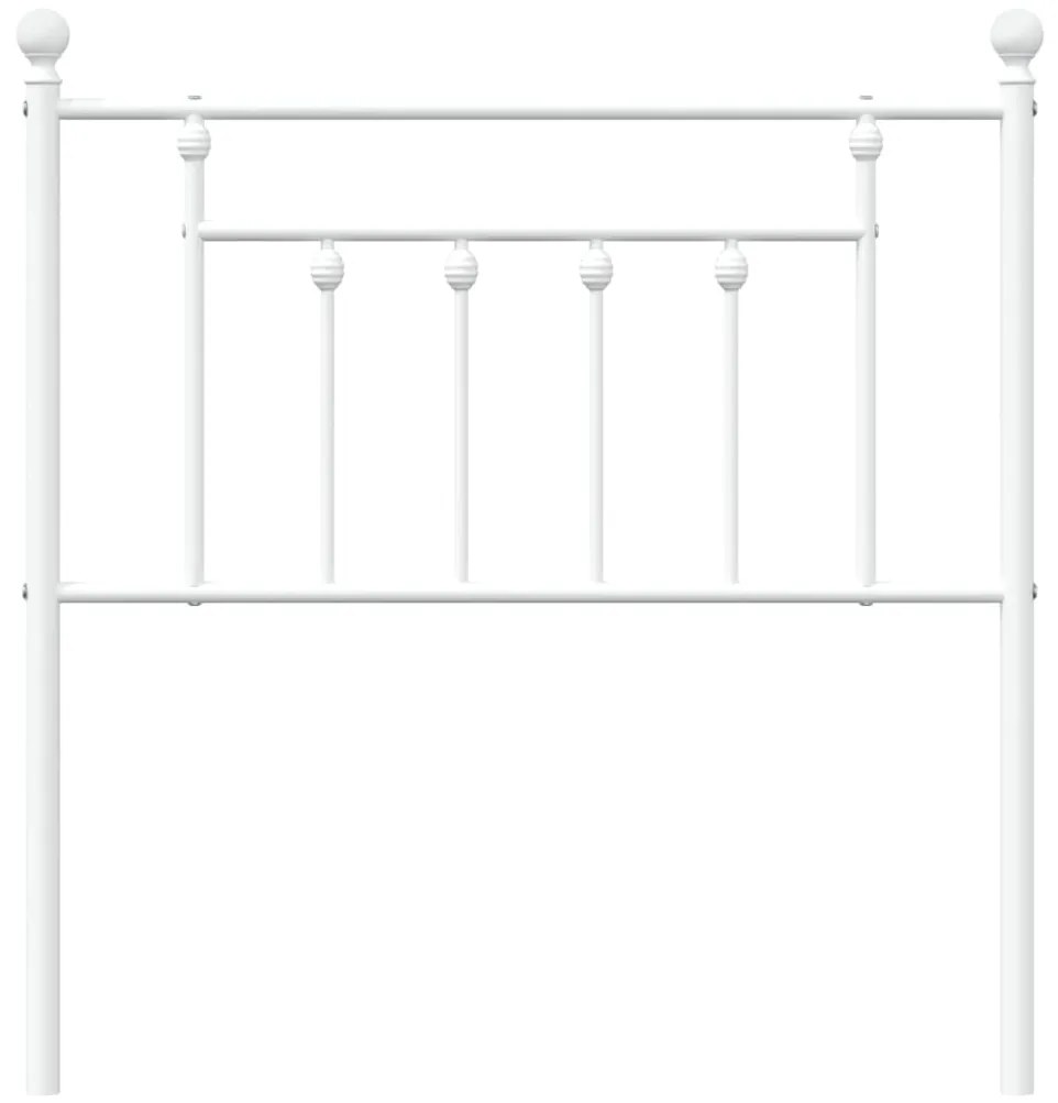 Testiera in metallo bianco 80 cm