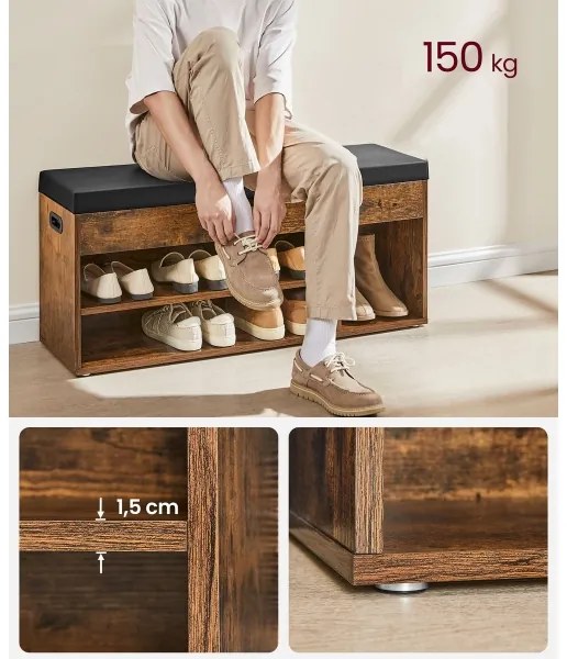 Scarpiera VOREN marrone/nera