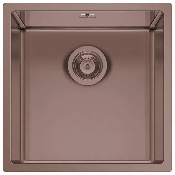 Lavello sottotop 1 vasca PYRAMIS Astris inox L 40 x L 40 cm rame