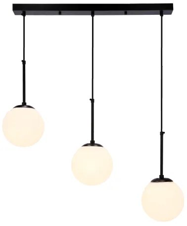 Lampadario a sospensione con filo POMPEI 3xE27/40W/230V nero