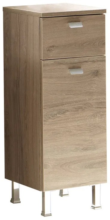 Armadietto bagno a terra Rimini 1 cassetto 1 anta P 34 x L 30 x H 82 cm rovere nabucco truciolare