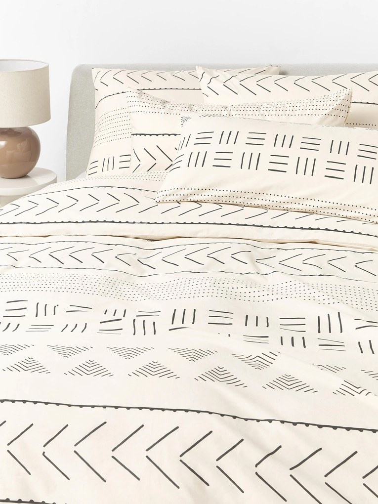 Copripiumino in cotone percalle con motivo boho Kohana