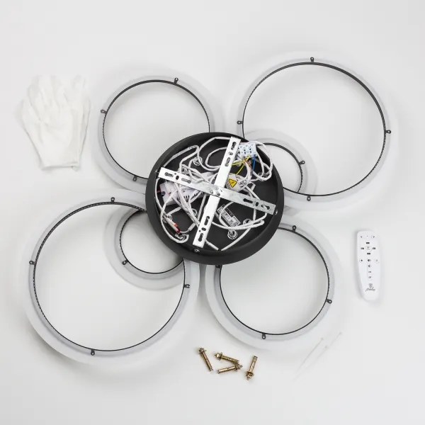 Brilagi - Lampadario a plafone LED dimmerabile ORBITS LED/85W/230V 3000-6500K nero + +TC