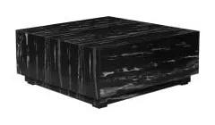 Tavolino nero in marmo 100x100 cm Vito - Støraa