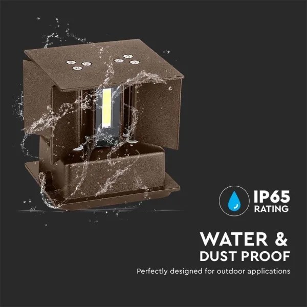 Applique LED da esterno LED/11W/230V 3000K IP65 marrone
