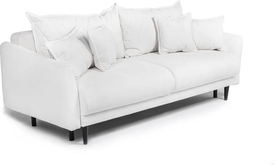 Divano bianco allungabile/con contenitore con rivestimento in velluto a coste 215 cm Bjork – Bonami Selection