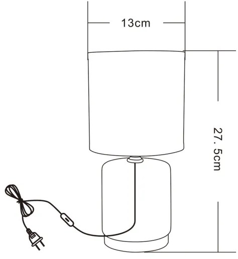Zuma Line HS8720-WH - Lampada da tavolo 1xE14/40W/230V bianco/oro