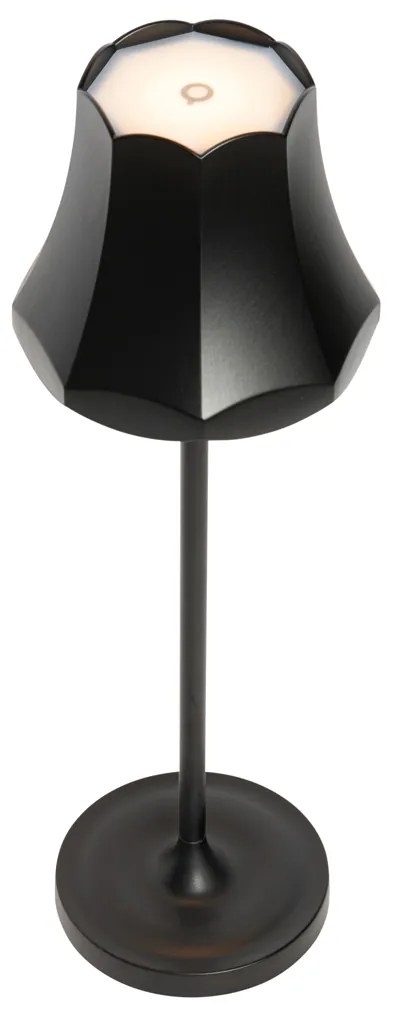 Set di 2 lampade da tavolo retrò nere ricaricabili IP44 - Granny