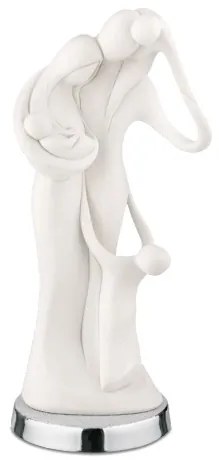 BONGELLI PREZIOSI statua elegante bianca Famiglia h 27