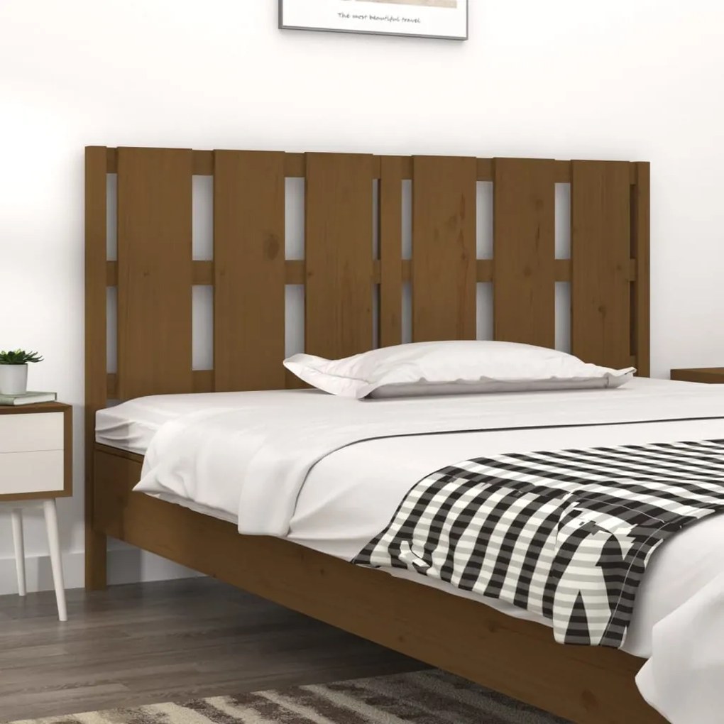 Testiera Per Letto Ambra 155,5x4x100 Cm Legno Massello Di Pino /