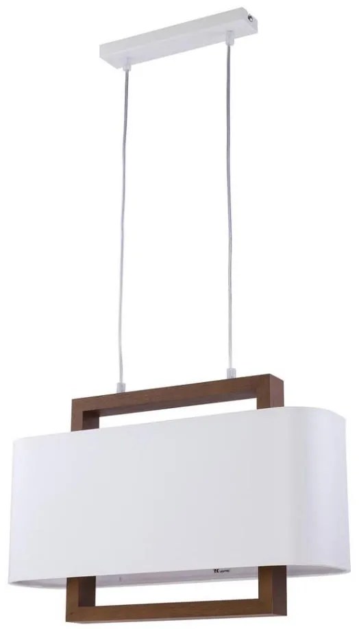 Lampadario su filo ARTEMIDA 1xE27/60W/230V bianco/marrone
