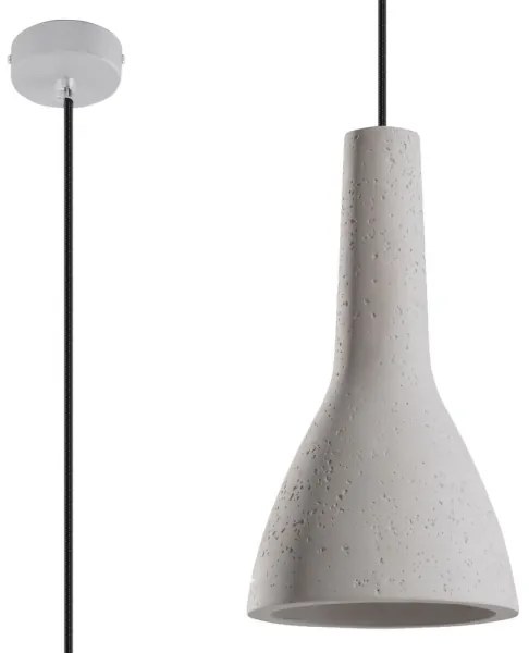 Lampadario a sospensione con filo EMPOLI 1xE27/15W/230V bianco