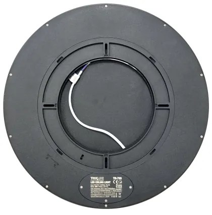 Plafoniera LED/32W/230V 3000/4000/6500K Ø 40 cm nera