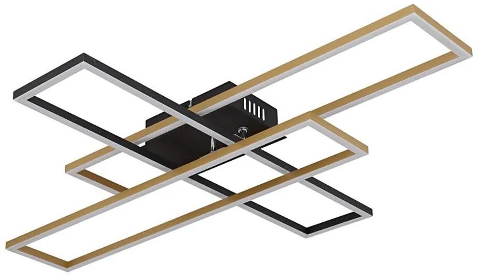 Globo 67208-40G -Plafoniera LED DAKARI 40W/230V 3000K 60x80 cm nero/oro