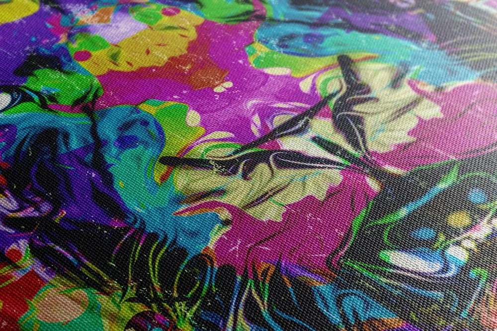 Stampa su tela – Felino multicolore