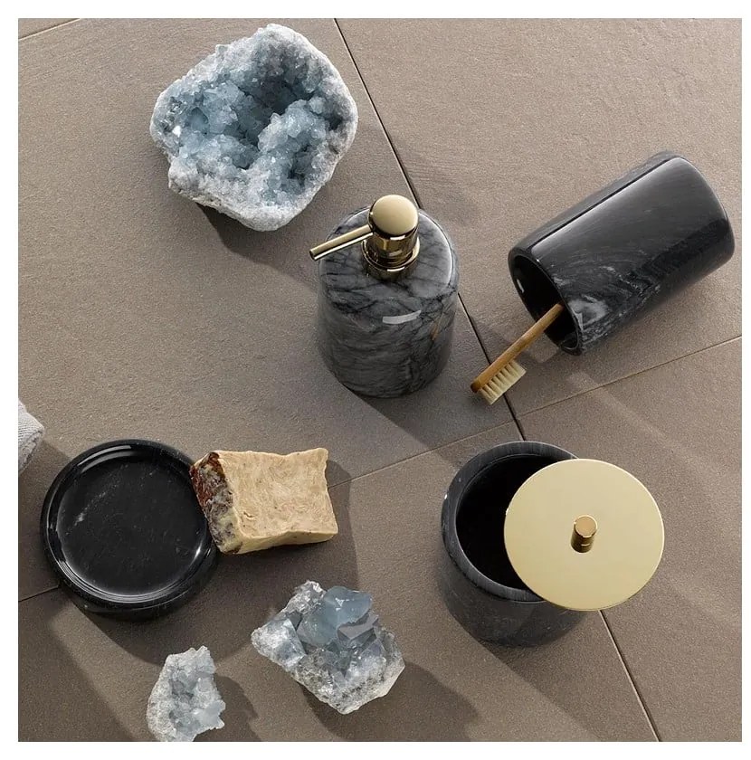 Tazza in marmo nero per spazzolini da denti Liron - Kela