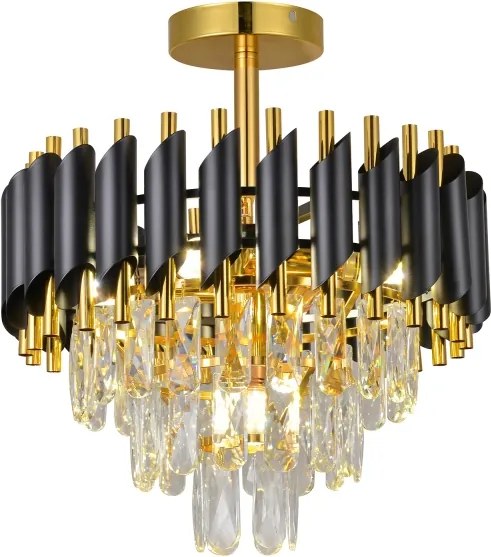 Brilagi - Lampadario a plafone ECLIPSE 5xE14/10W/230V Ø 38 cm nero/oro