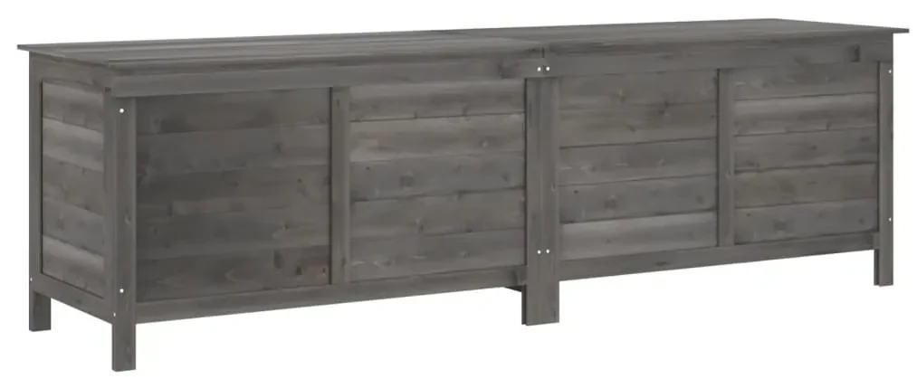 Contenitore giardino antracite 198,5x50x56,5 cm massello abete