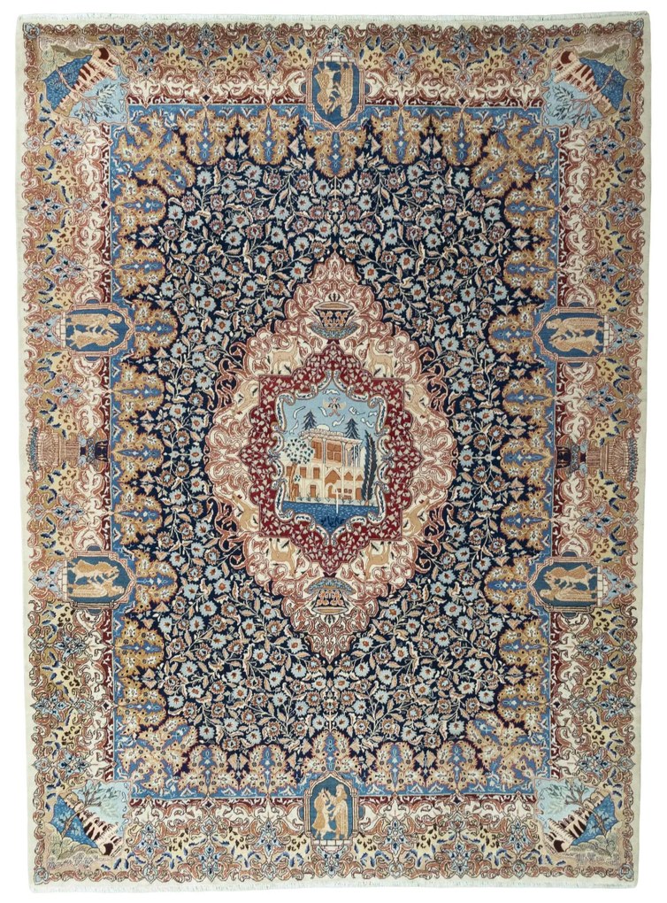 Kashmar Tappeto persiano 250 x 340 Blu (Iran) Annodato A Mano
