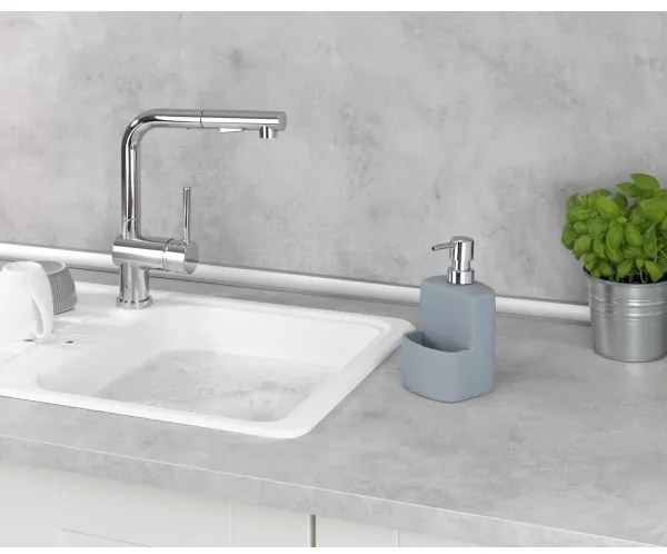 WENKO 3620116100 - Dispenser di sapone FESTIVAL 10x18 cm grigio