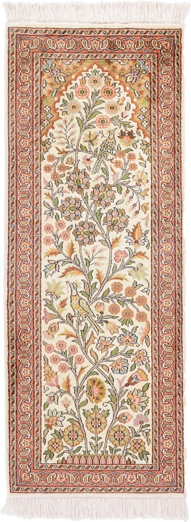 Cashmere Silk Tappeto 50x120 (Indian) Annodato A Mano