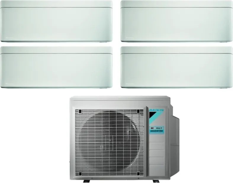 Daikin - Climatizzatore Condizionatore Bluevolution Quadri Split Inverter serie stylish white 7+12+12+18 con 4MXM80N R-32 Wi-Fi Integrato