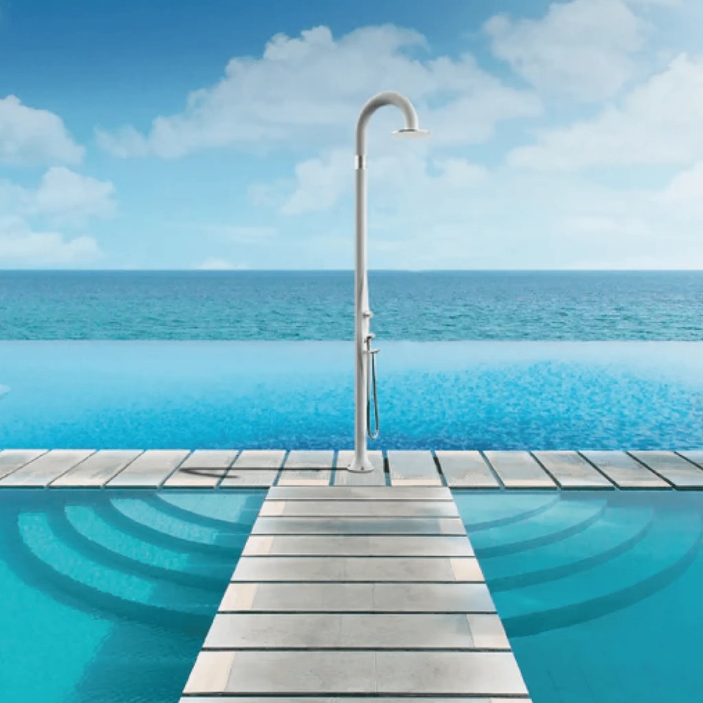 Doccia Tradizionale Per Esterno Soffione Miscelatore Con Doccetta Arkema "Funny Yin T345"