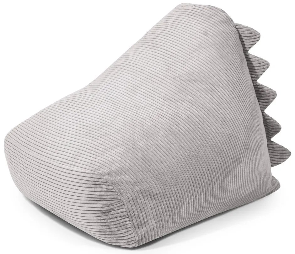 Pouf a sacco per bambini grigio chiaro con rivestimento in velluto a coste Snug 80 Dragon – SLOWDOWN