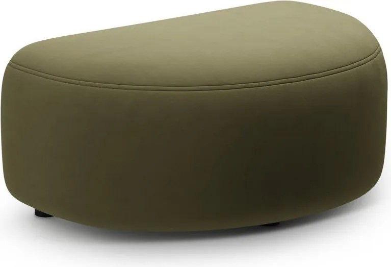 Poggiapiedi verde con rivestimento in velluto Kate – Micadoni