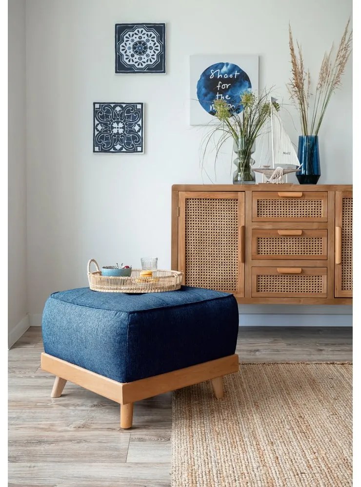 Pouf blu navy Dazzling Daisy - Miuform