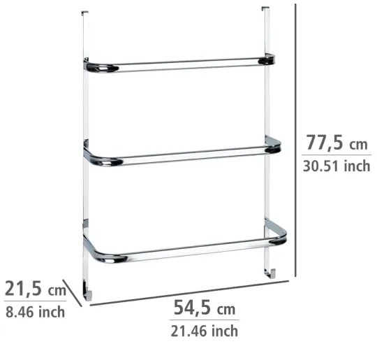 WENKO 24025100 - Porta asciugamani IRPINIA 54,5x77,5 cm cromo lucido