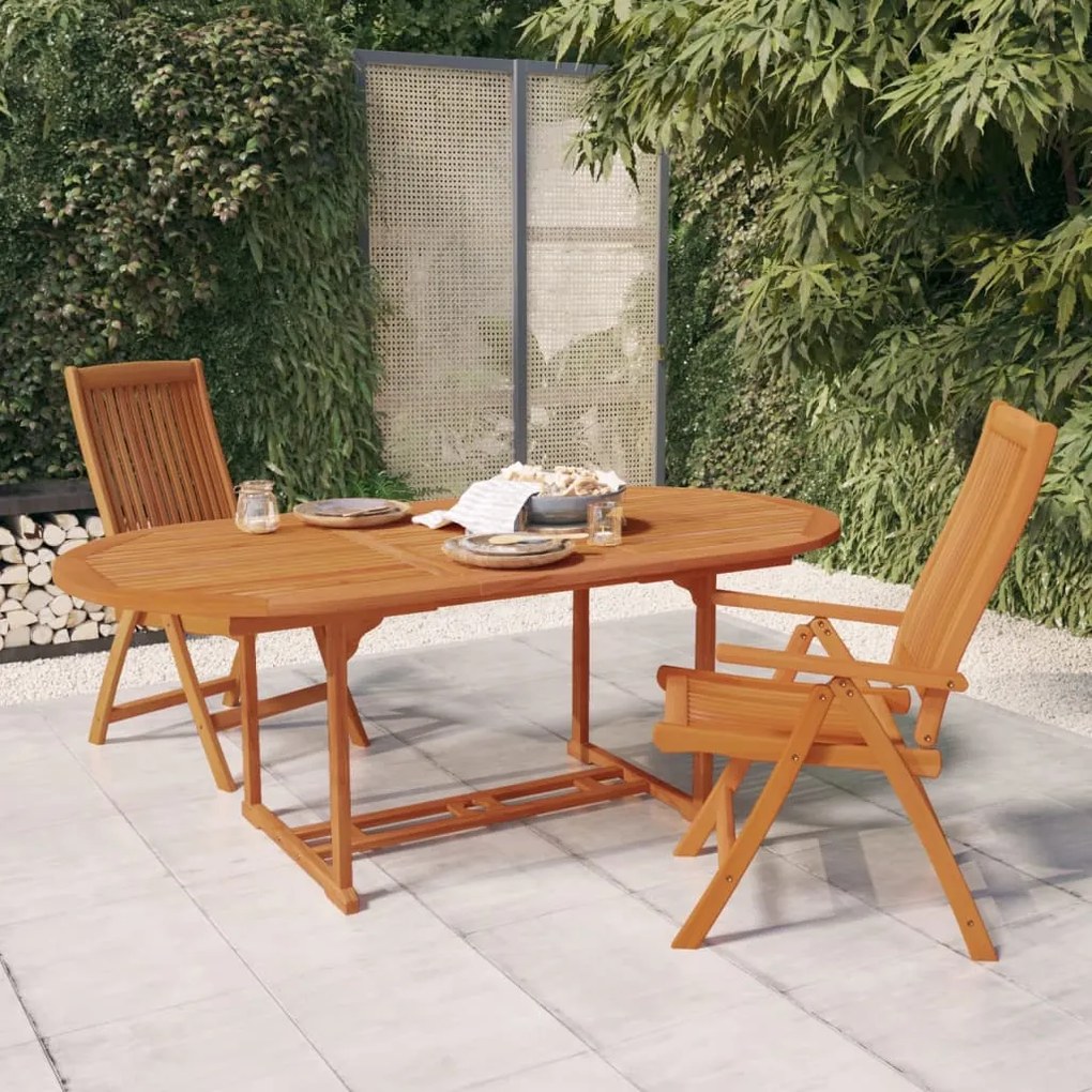 Tavolo da giardino 200x100x75 cm in legno massello di eucalipto