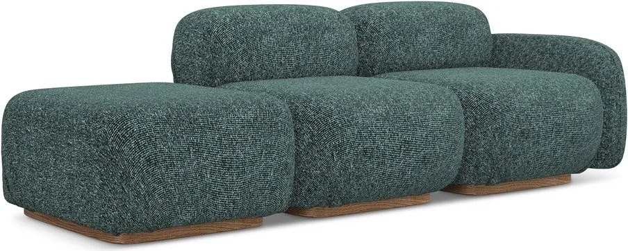 Chaise lounge componibile turchese (con penisola a destra) Ailani – Makamii