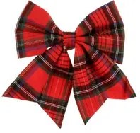 Fiocco natalizio 17x15 cm tartan