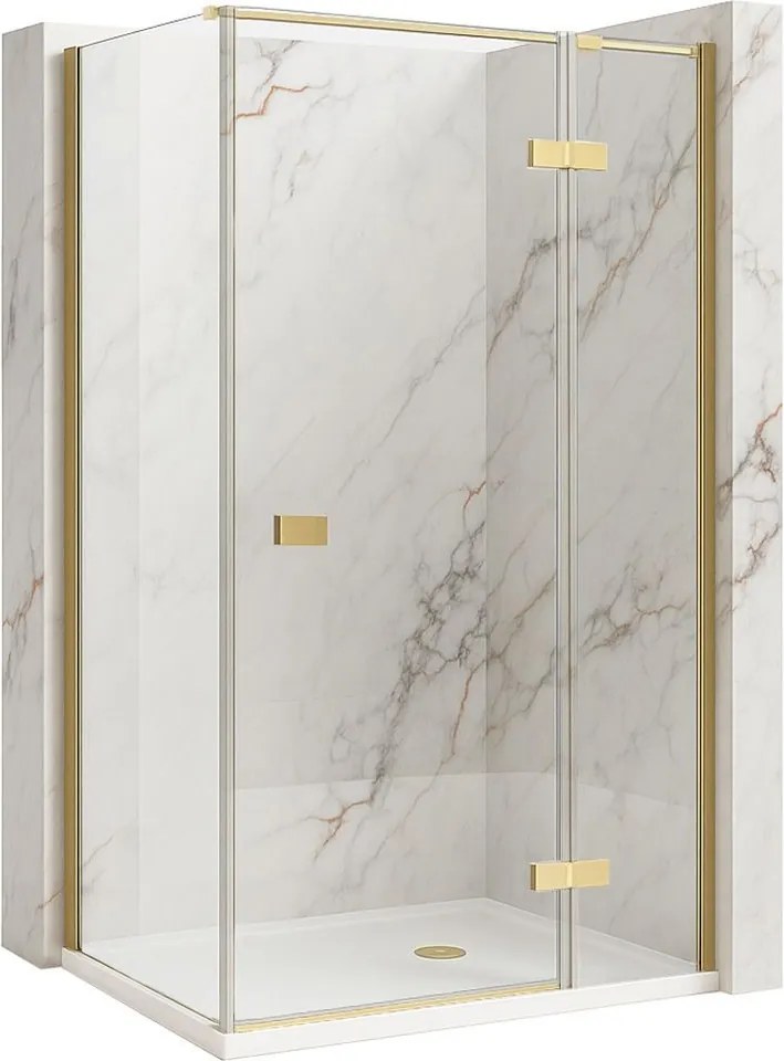 Cabina doccia Rea Atlas 100x90 Brush Gold
