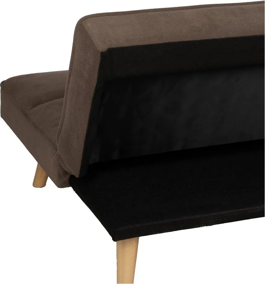 Divano marrone allungabile con rivestimento in ciniglia 175 cm – Ixia