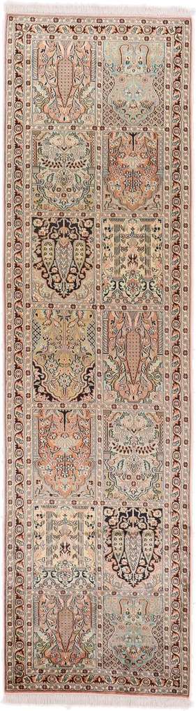 Cashmere Silk Tappeto orientale 300 x 80 (Indian) Annodato A Mano
