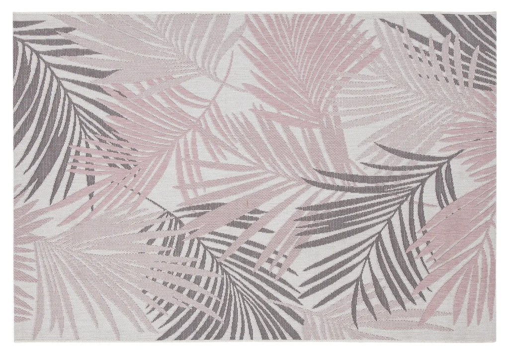 Tappeto palme interno ed esterno 230x160 cm rosa