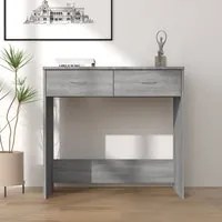 Scrivania Grigio Sonoma 80x40x75 cm in Legno Multistrato 815475