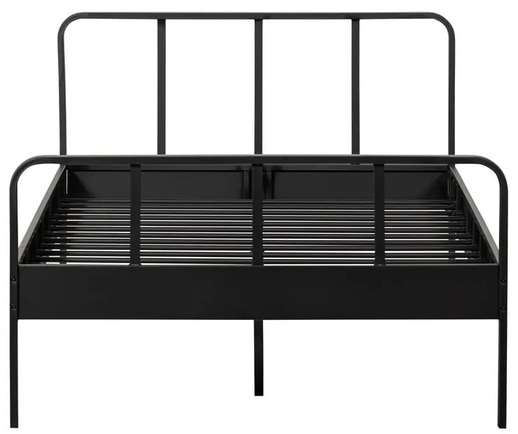 Letto singolo in metallo nero con griglia 120x200 cm Mees - WOOOD