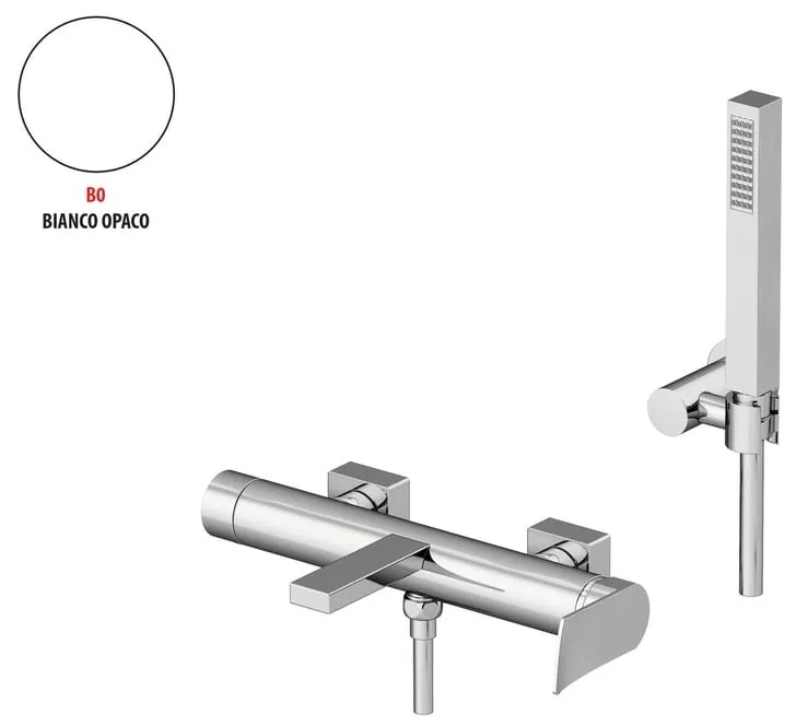 Rubinetto per vasca getto aerato Soffio per muro bianco verniciato GATTONI RUBINETTERIA