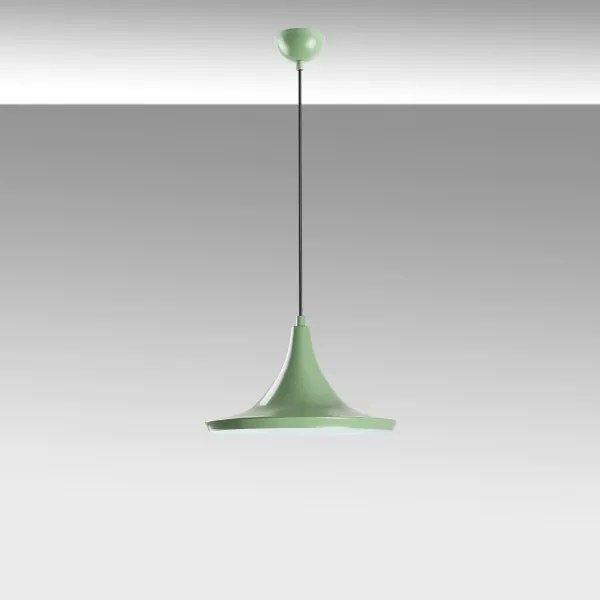 Lampadario a sospensione con filo TOM 1xE27/40W/230V verde