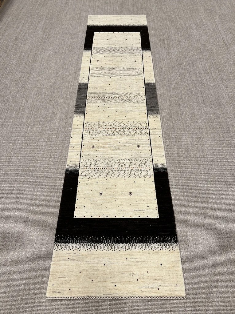 Loribaft Tappeto persiano 390 x 90 Beige (Iran) Annodato A Mano