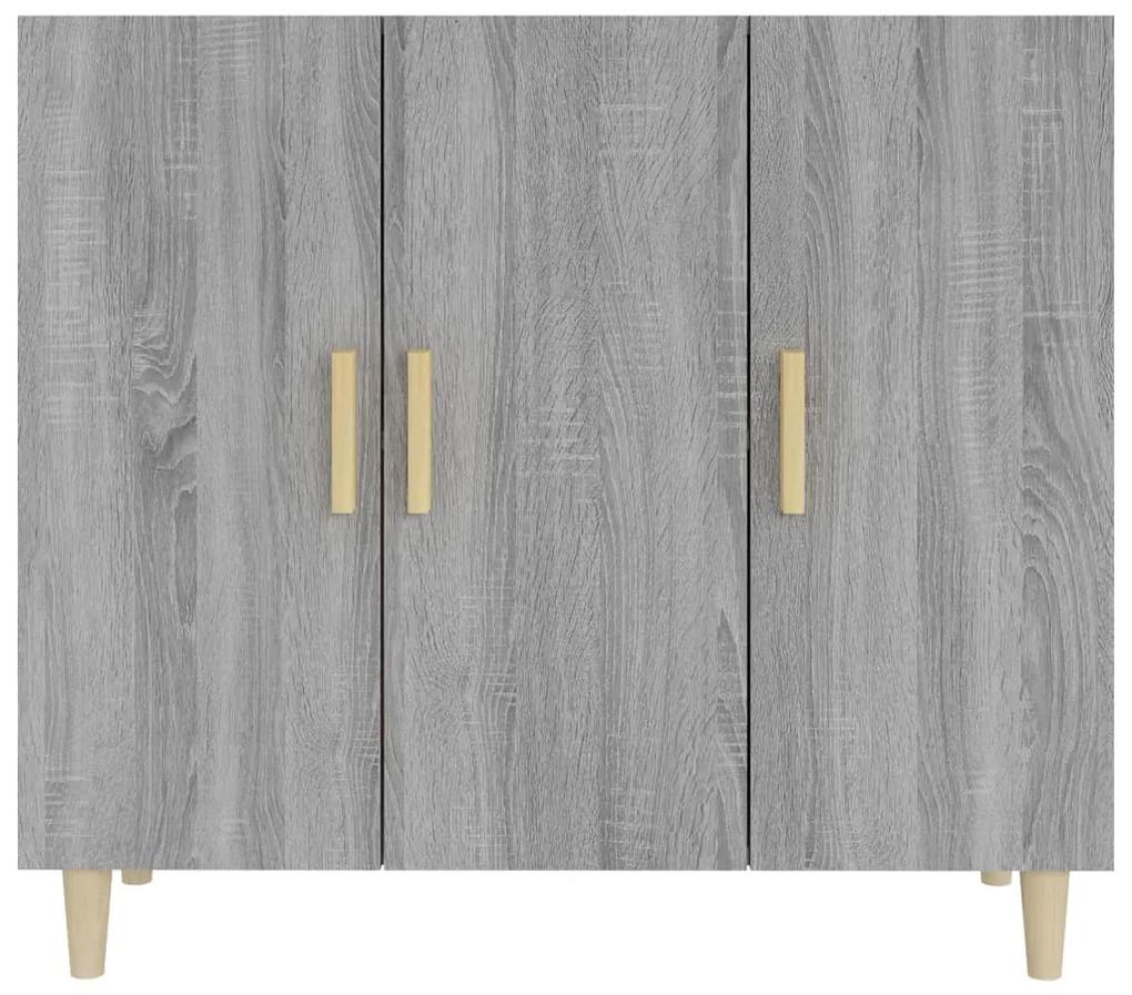 Credenza grigio sonoma 90x34x80 cm in legno multistrato