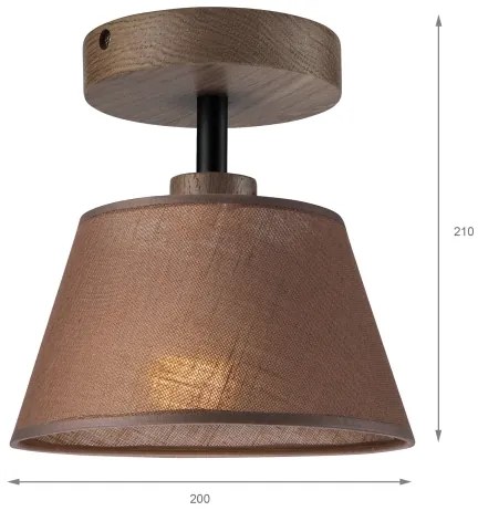 Brilagi - Lampadario LED ANTHONY 1xE14/60W/230V rovere noce/marrone